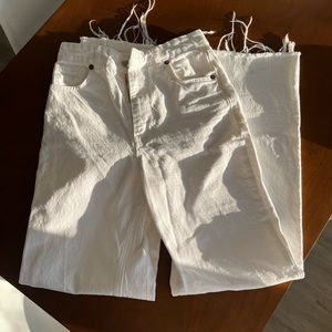 Zara White Straight Leg Jean